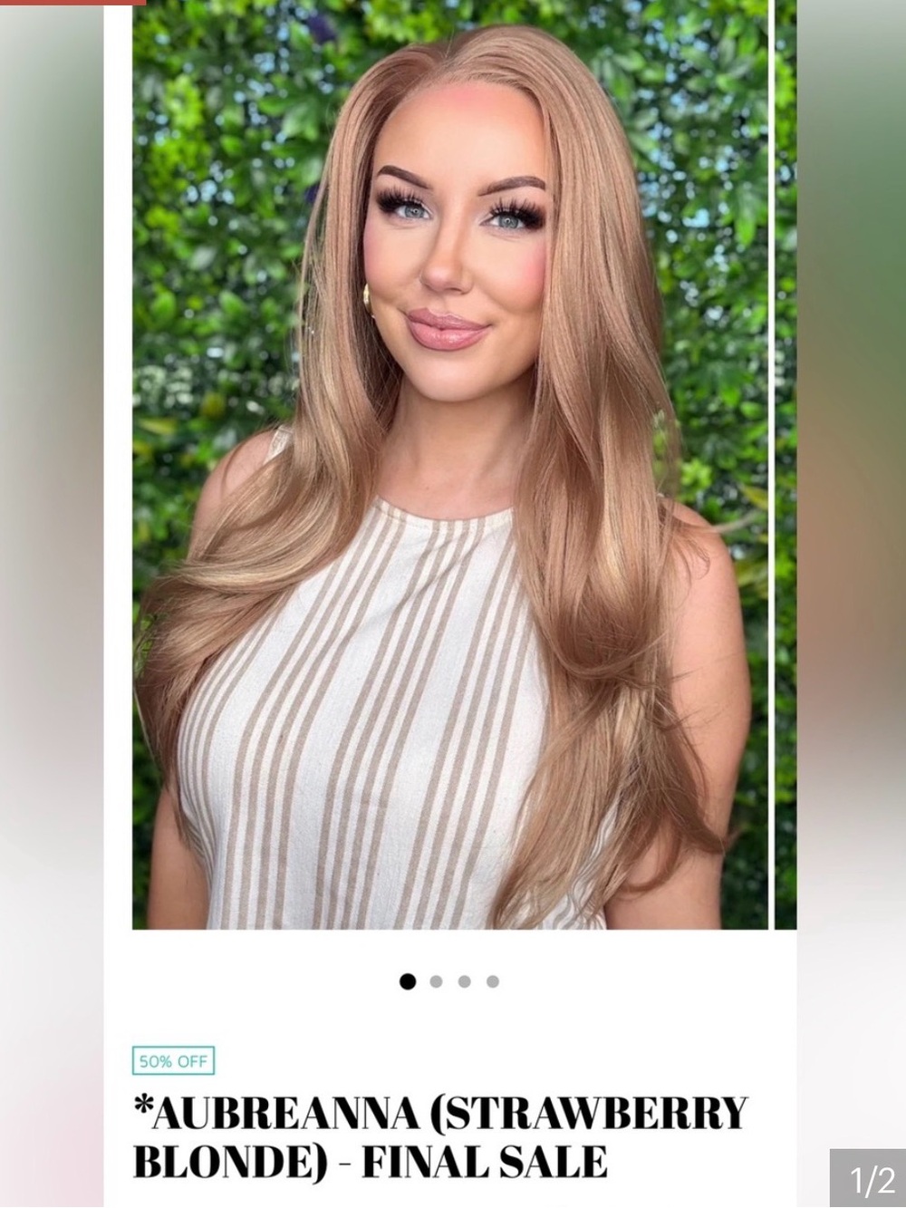 Aubreanna Strawberry Blonde Long Lace Front Wig - Women Hair Wigs & Extensions